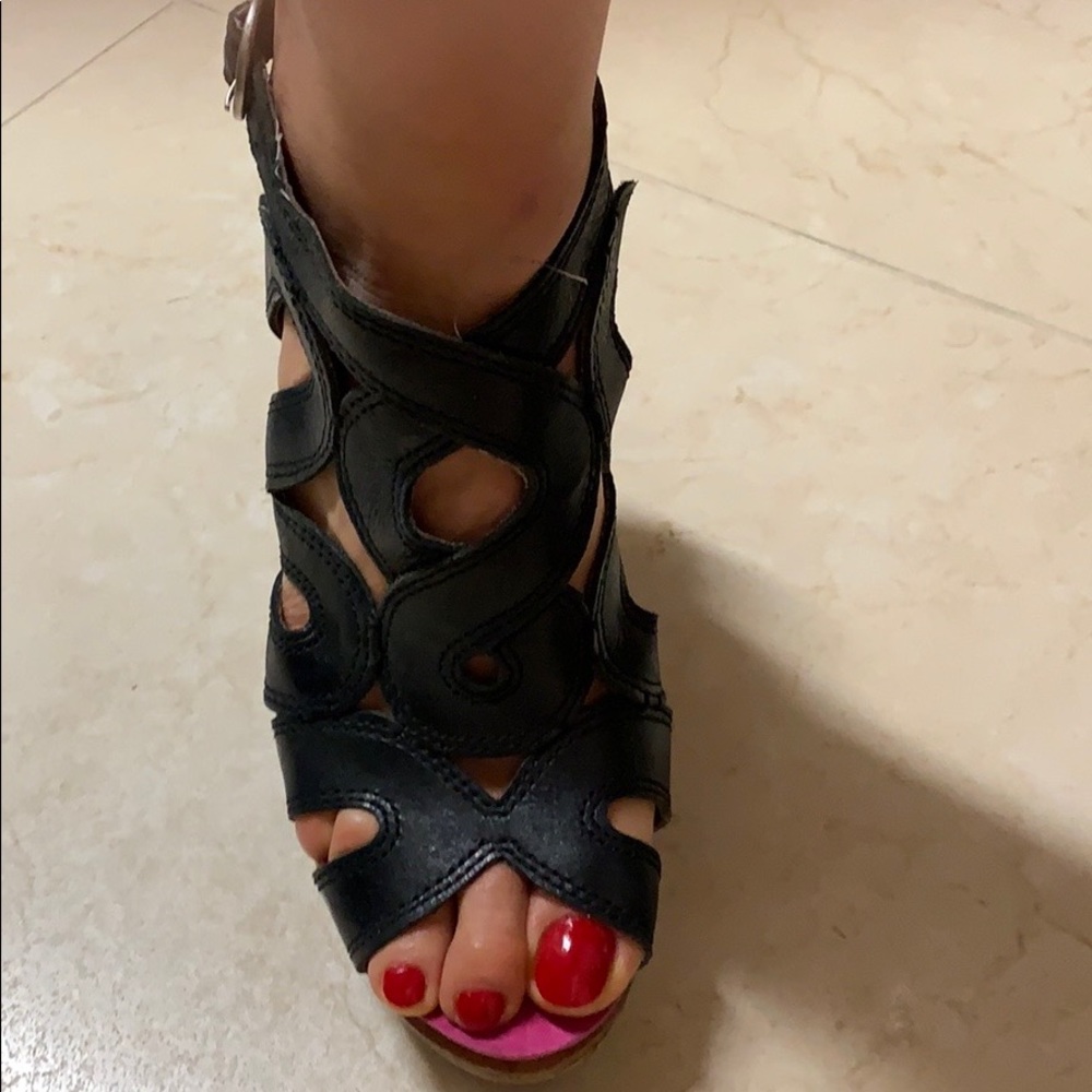 Cute black Lucky Brand High Heels size 8